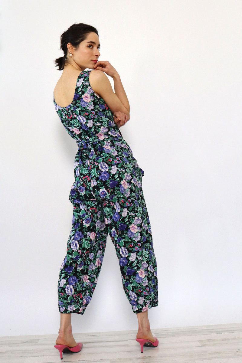 Komil Midnight Floral Jumpsuit S