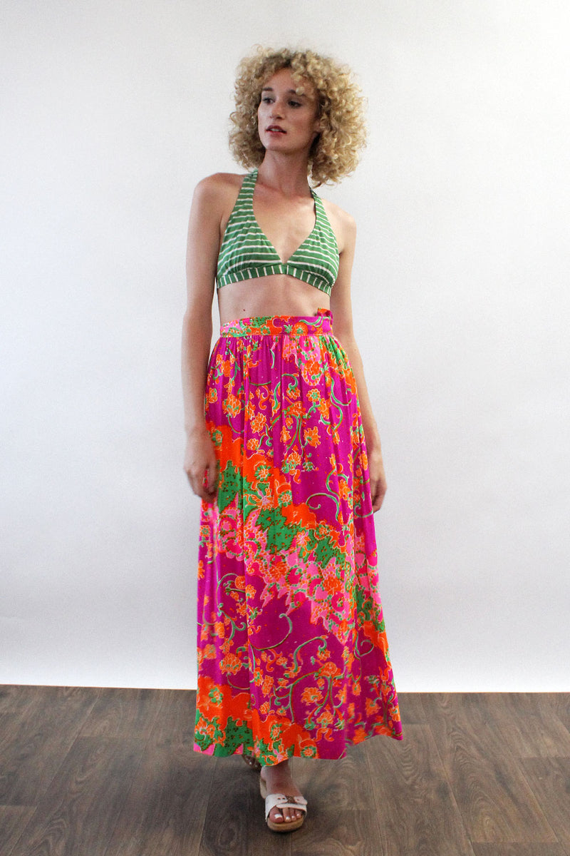 Janis Neon Maxi Skirt XS