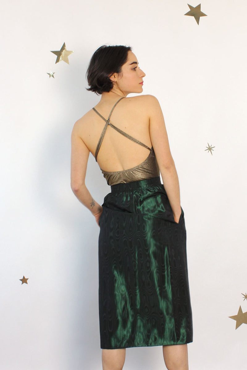 Moiré Mistletoe Skirt S