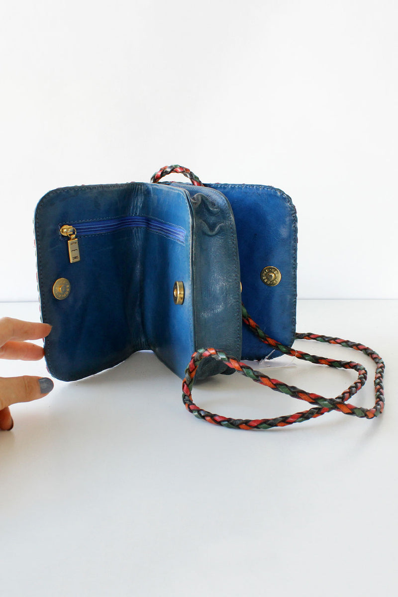 Gem Rainbow Woven Leather Bag – OMNIA