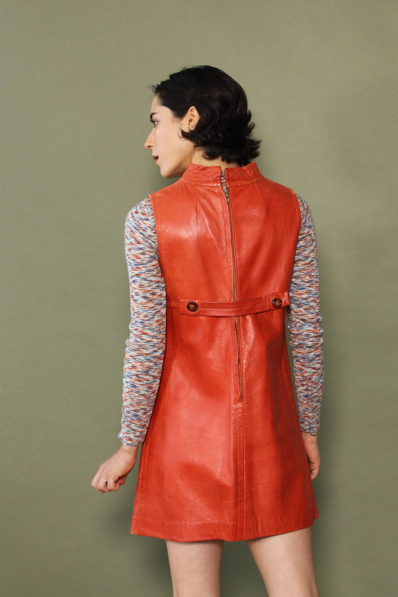 60s leather dress Vintage Pierre Cardin Paris 1960s Mod Dress 2 Piece Suit Top w Skirt Size XS