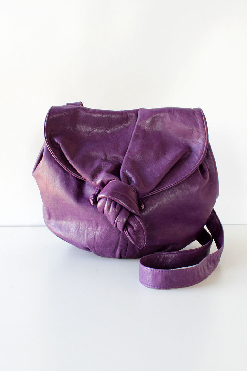 Grape Leather Knot Bag
