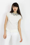Metal Embroidered Shell Top S