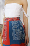 Bandana Block Maxi Ruffle Skirt XS