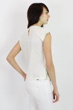 Metal Embroidered Shell Top S