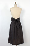 Pinstripe Cotton Sash Skirt S