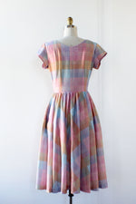 Rainbow Pastel Plaid Dress M