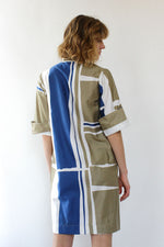 Catherine Ogust Graphic Olive Dress