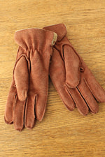 Suede Sherpa Buckle Gloves