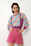 Rainbow Shrunken Sweatshirt XS