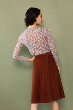 Brick Corduroy Flare Skirt XS/S