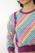 Rainbow Shrunken Sweatshirt XS