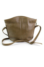 olive woven satchel