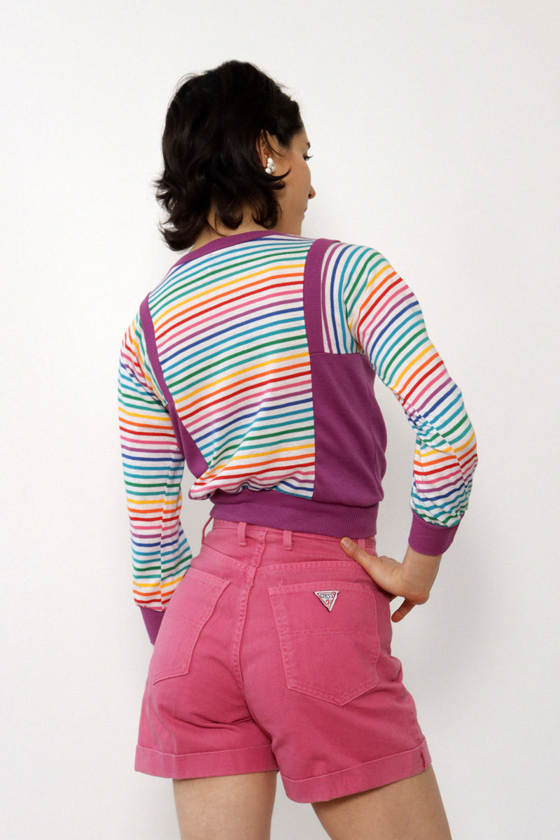 Rainbow Shrunken Sweatshirt XS