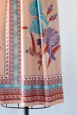 Salmon Floral Scarf Dress M/L