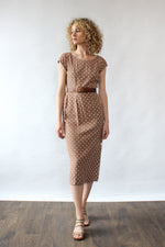 Cafe Au Lait Polka Dot Dress XS/S