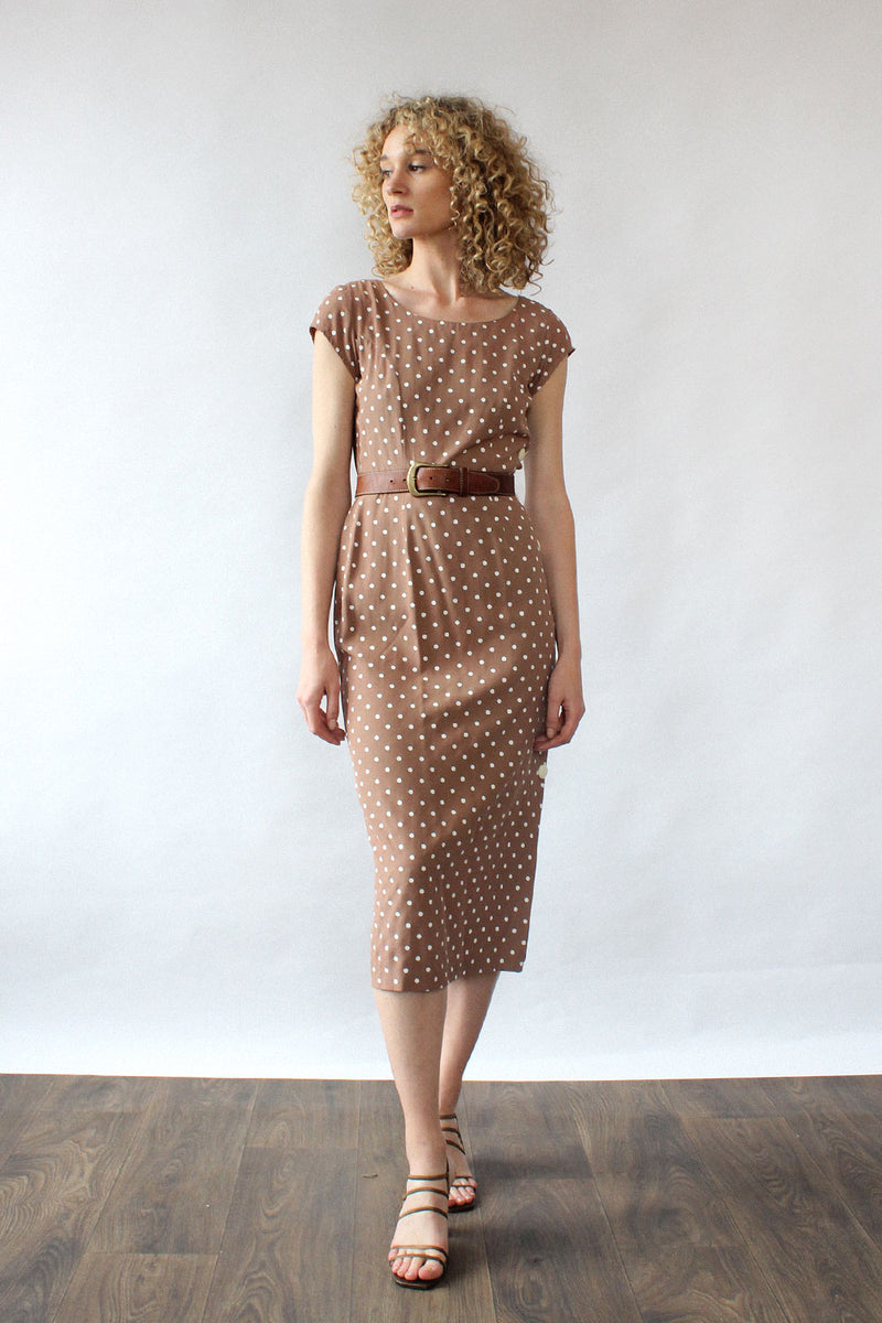 Cafe Au Lait Polka Dot Dress XS/S