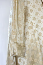 Ivory Brocade Flared Opera Jacket S/M