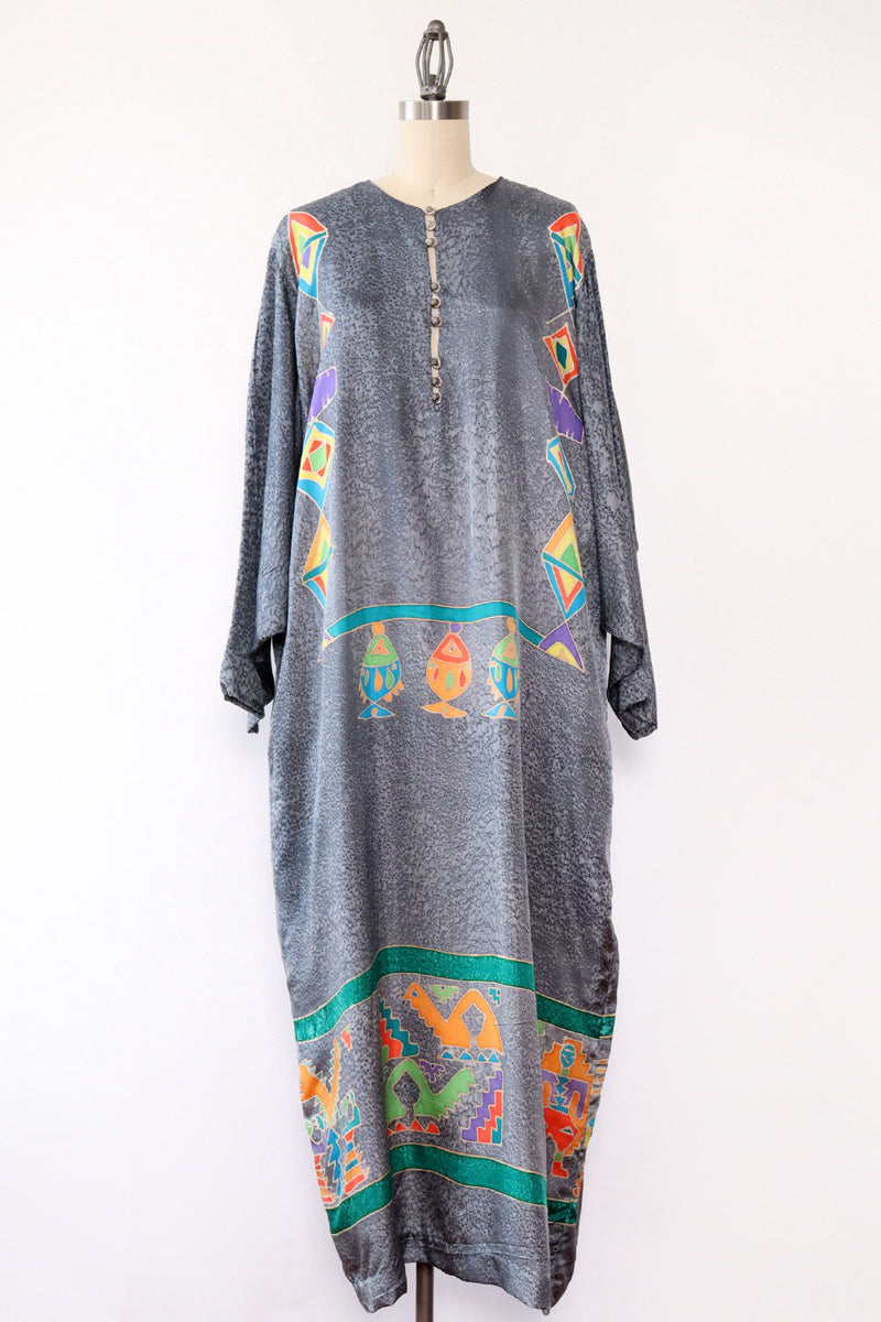 Silk Fish Batik Caftan OS