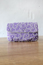 Beaded Lavender Magid Clutch