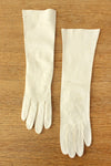 Italian Leather Long Ivory Gloves
