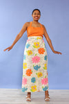 Graphic Flower Power Maxi Skirt M/L
