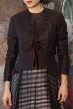 Carolina Herrera Silk Bustier Dress w/ Bolero S