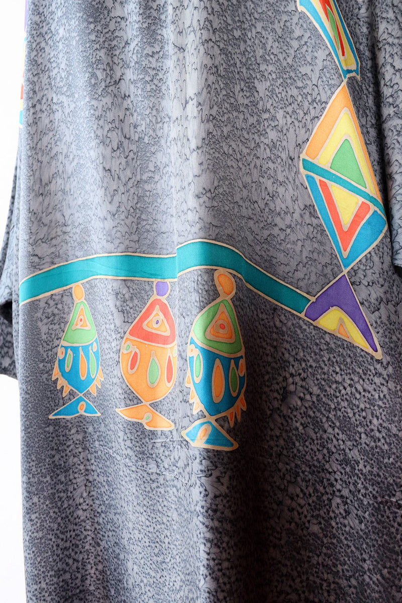 Silk Fish Batik Caftan OS
