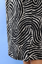 YSL Silk Zebra Tie Skirt M