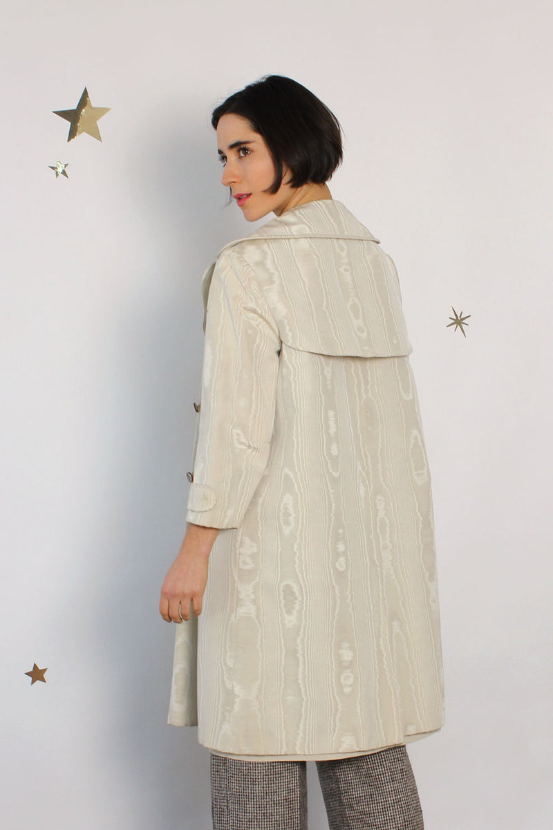 Birmingham Cream Moiré Trench XS-M