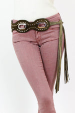 60s Studded Fringe Belt