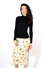 ~ Marked Down ~ Minimal Map Print Knit Skirt M