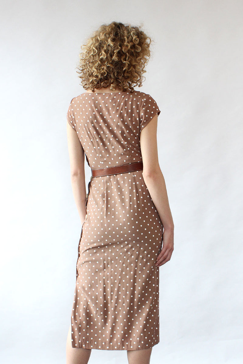 Cafe Au Lait Polka Dot Dress XS/S