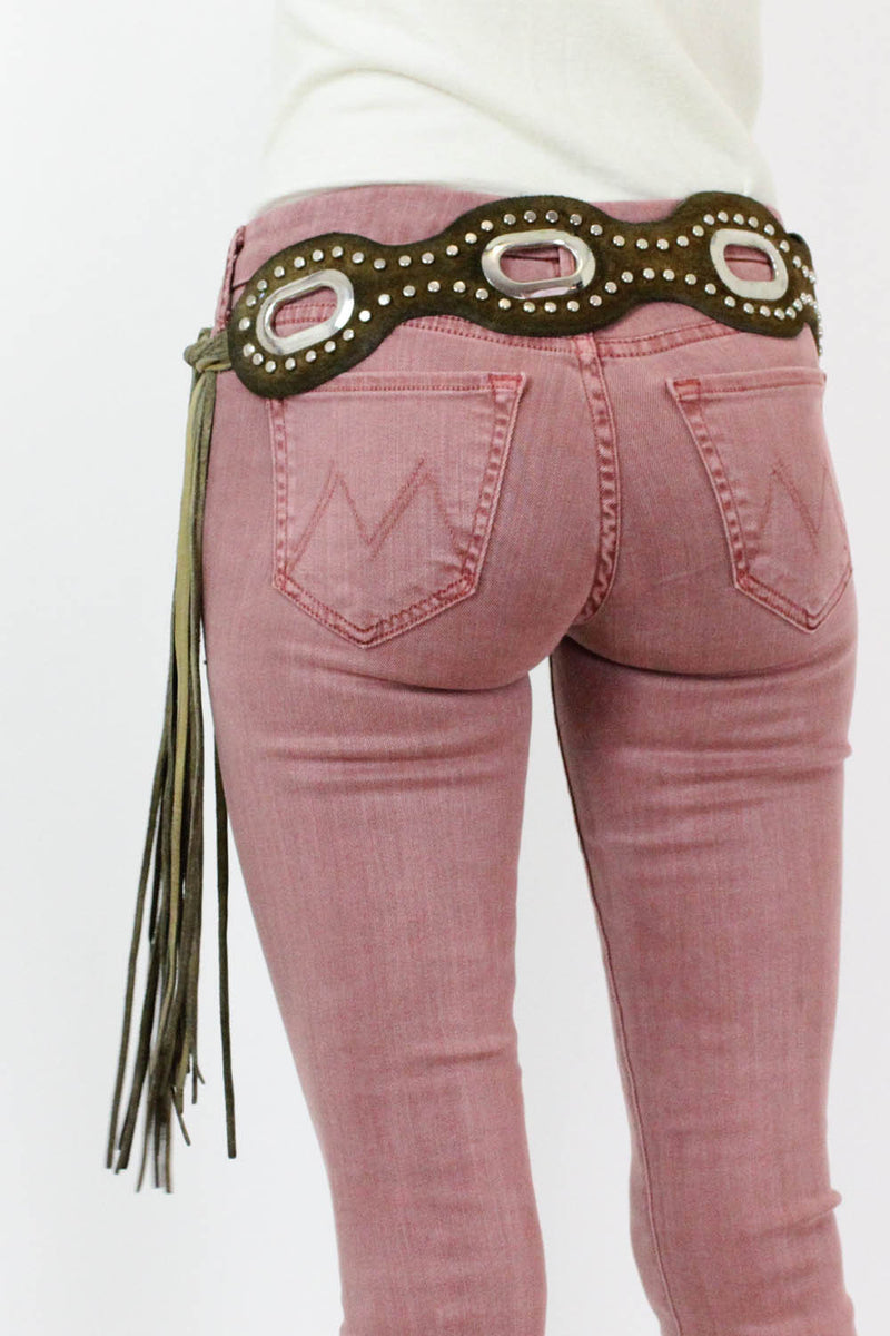 60s Studded Fringe Belt