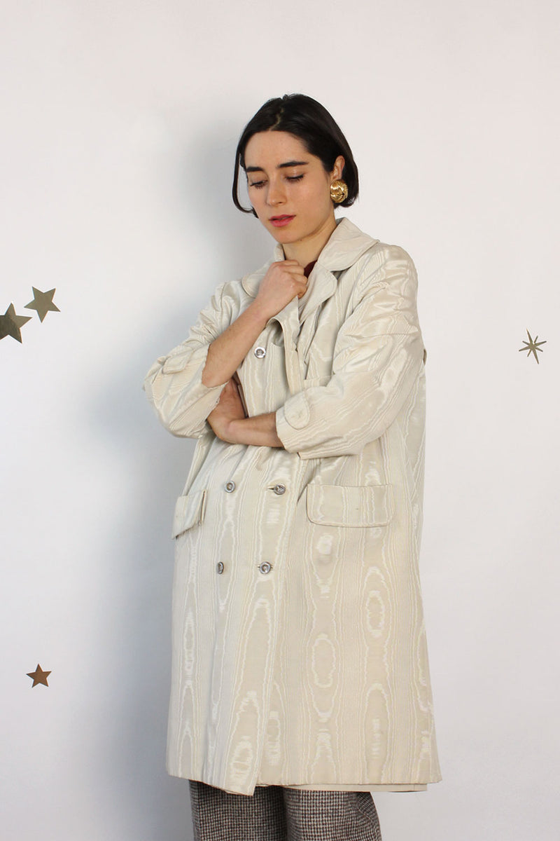 Birmingham Cream Moiré Trench XS-M