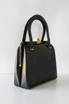Deco Black Leather Handbag