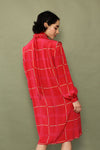 Crimson Silk Scarf Dress S/M