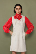 Ivory Leather Mod Dress XS/S