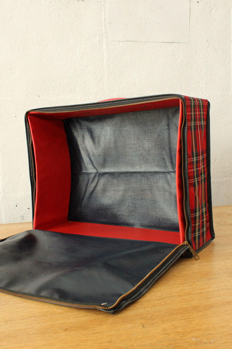 Plaid Collapsible Suitcase