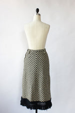 Houndstooth Fringe Skirt XS/S