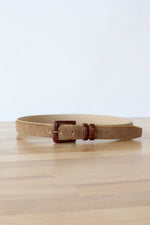 Fawn Horsehair Leather Belt