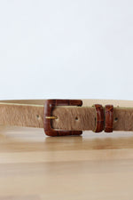 Fawn Horsehair Leather Belt