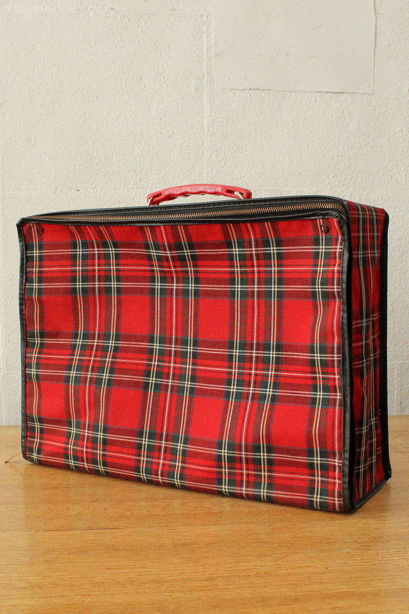 Plaid Collapsible Suitcase