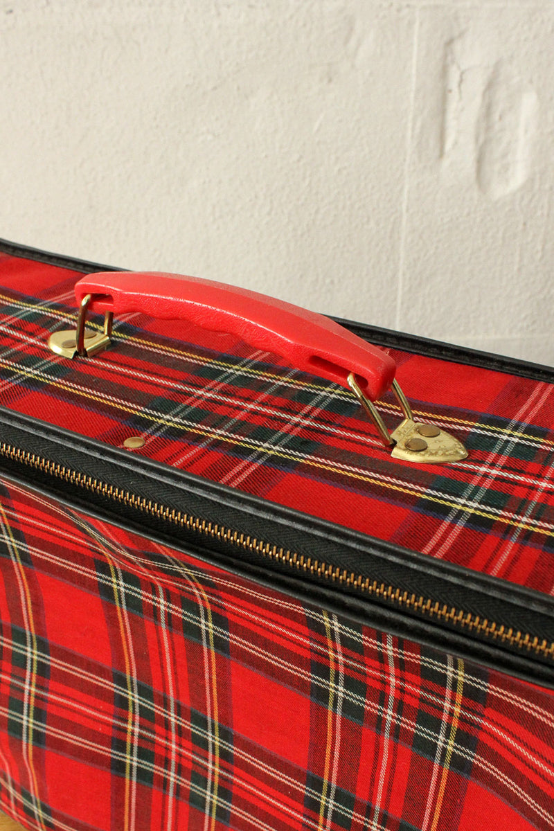 Plaid Collapsible Suitcase
