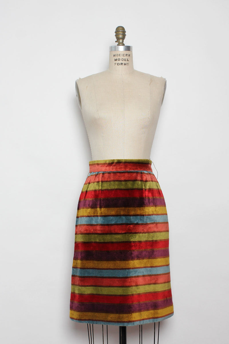Chenille Candy Stripe Skirt S/M