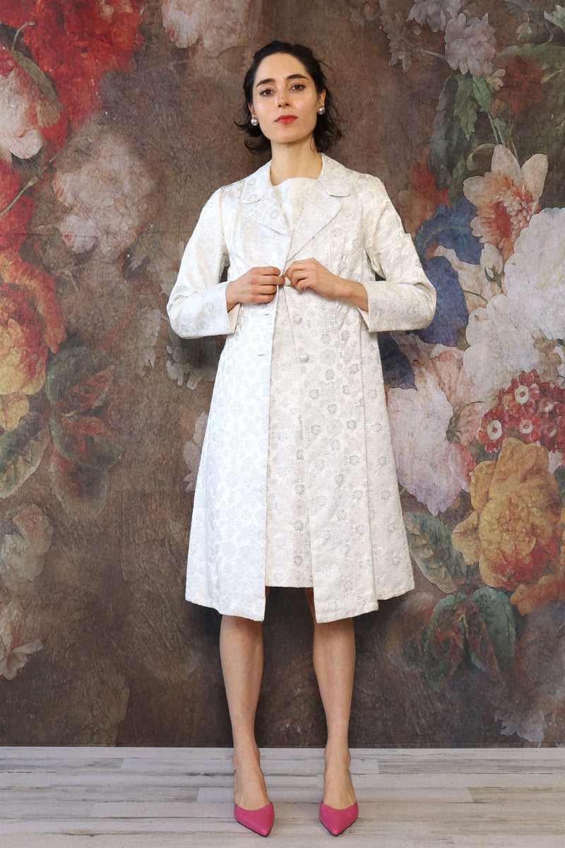 Silver Snow Brocade Ensemble S