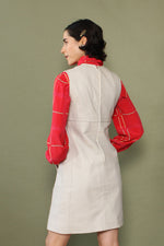 Ivory Leather Mod Dress XS/S