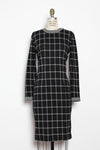 Windowpane Knit Dress L