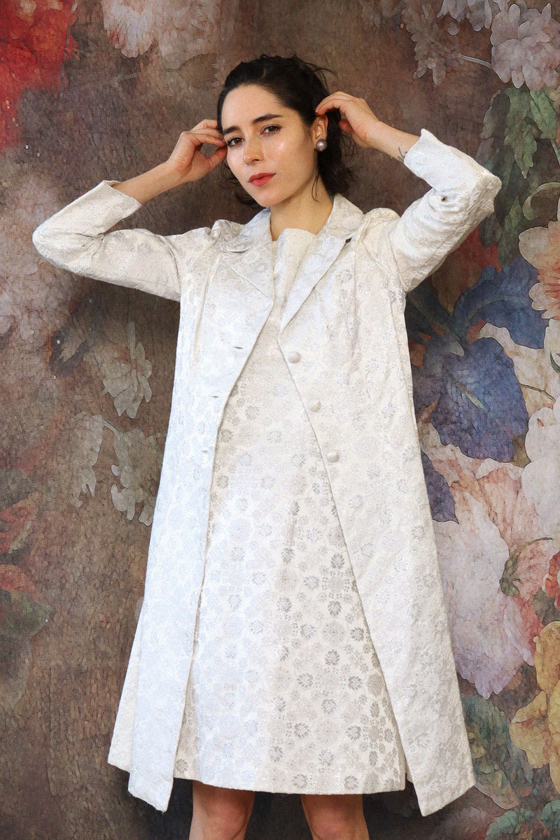 Silver Snow Brocade Ensemble S