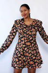 Peachy Floral Mini Dress M/L